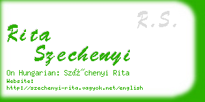 rita szechenyi business card